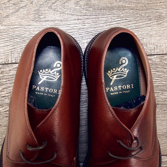 *NIB* $550 Pastori DI BIANCO Didius US 9 M Italian Chukka Whiskey *add $15 Trees main image 13